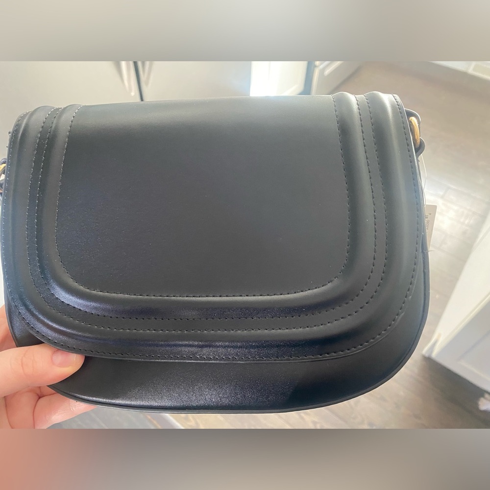 Old Navy Black Structured Crossbody Bag